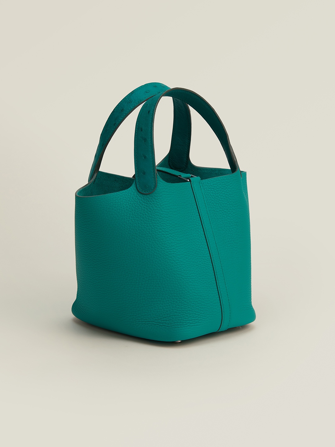 Hermes Picotin Lock 18 Bag In Malachite Clemence Leather